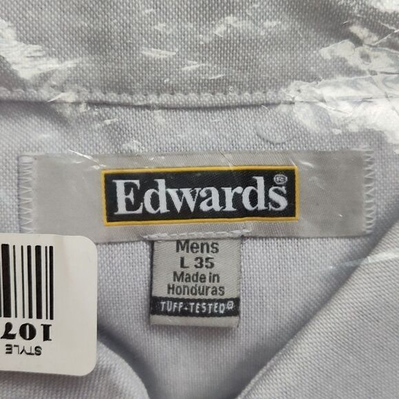 Edwards Men's Easy Care Long Sleeve Oxford Shirt, Style 1077 L35 - Picture 4 of 6